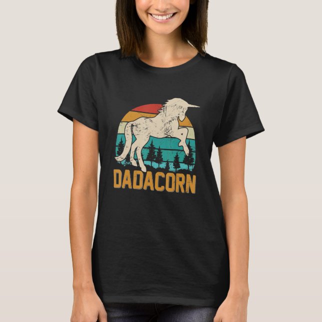 Fathers Day Gift Unicorn Dad Shirt Funny Dadacorn  (Front)