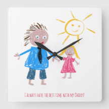 Fathers Day Gift, Your Childs Drawing on a