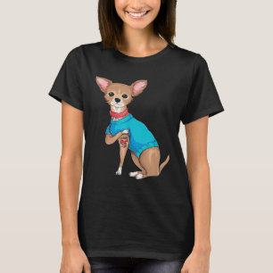 Fathers Day Gifts Funny Dog Chihuahua I Love Dad T T-Shirt