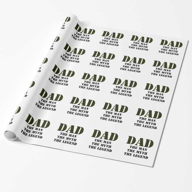 Father's Day Gifts Wrapping Paper (Unrolled)