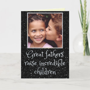 Father's Day Glitter Photo Card