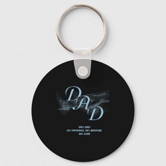 Father's Day Grandfather Gift G-pa God Said Let Th Key Ring (Front)