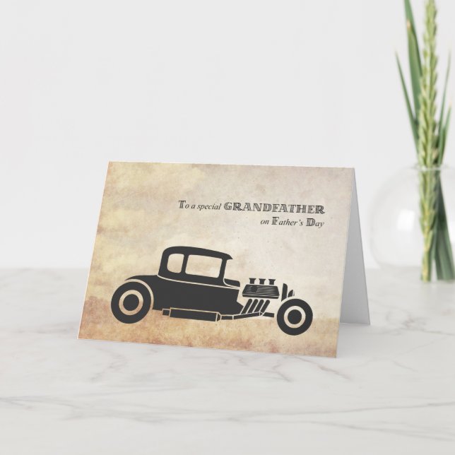 Father's Day, Grandfather, Vintage Car Card (Front)