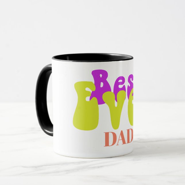 Fathers Day  Grandfathers Day Modern Text Mug (Front Left)