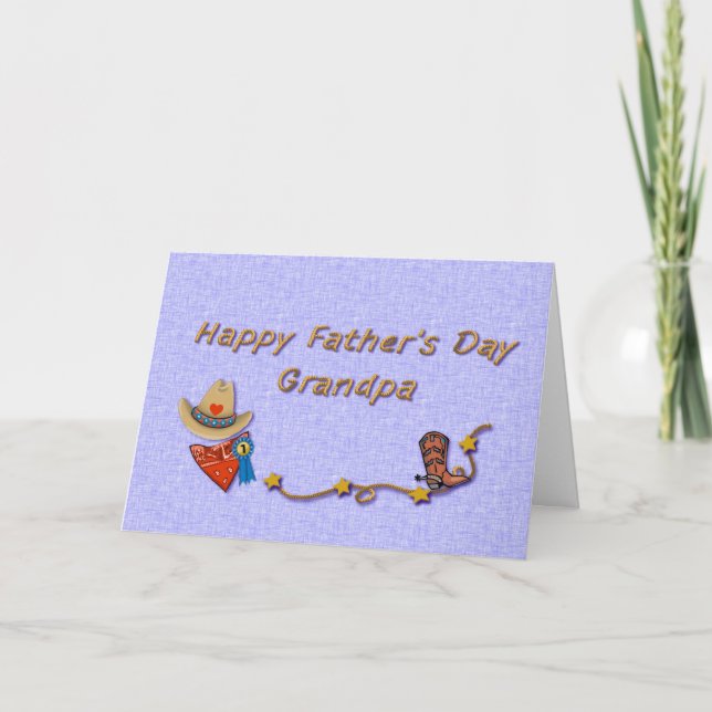Father's Day Grandpa Cowboy Card (Front)