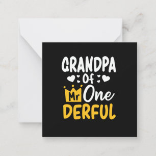 Father's Day Grandpa of Mr Onederful 1st Birthday Card