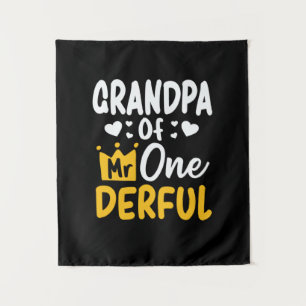 Father's Day  Grandpa of Mr Onederful 1st Birthday Tapestry