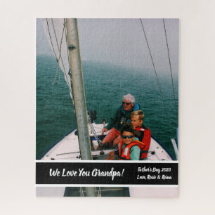 Father's Day Grandpa Photo Gift Custom Puzzle