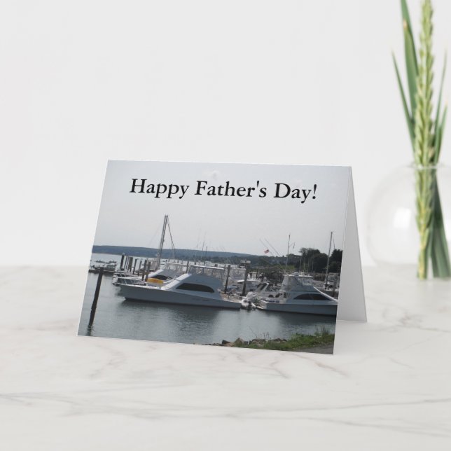 Father's Day Greeting Card with Boats (Front)