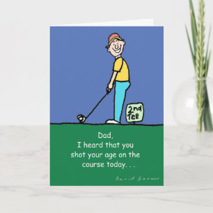 Father's Day Greeting card with golf theme