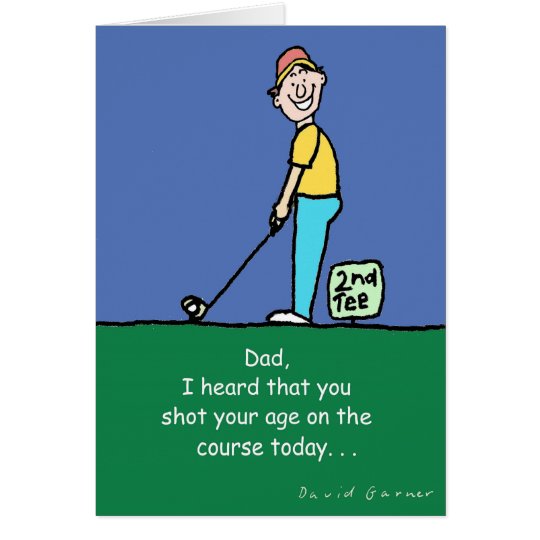 Father's Day Greeting card with golf theme