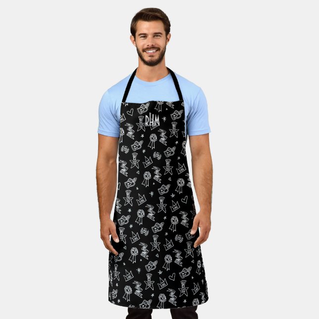 Fathers Day Grill & Chef Smock Apron (Worn)