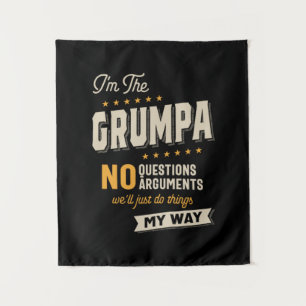 Father's Day   Grumpa Way Funny Grandpa Tapestry