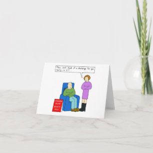 Father's Day Grumpy Man Cartoon Humour. Card