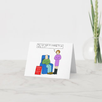 Father's Day Grumpy Man Cartoon Humour. Card