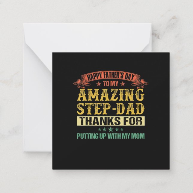 Father's Day | Happy Father's Day To Step Dad Card (Front)