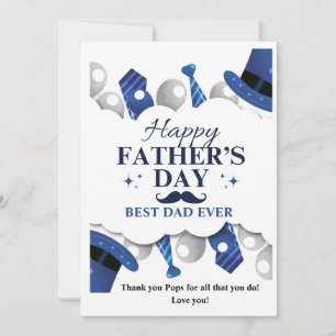 FATHER'S DAY HAT & TIE CARD