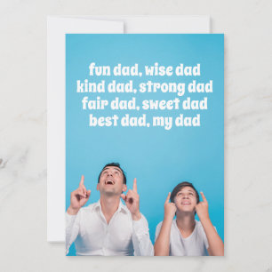 Father's Day Heartfelt Message Flat Holiday Card