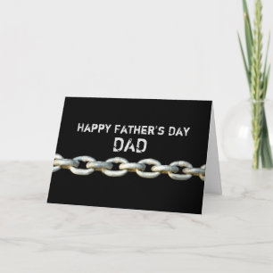 FATHER'S DAY - HEAVY CHAINS - DAD- BLACK/METAL CARD