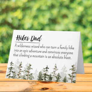Fathers Day Hiker Dad Editable Definition Quote Card