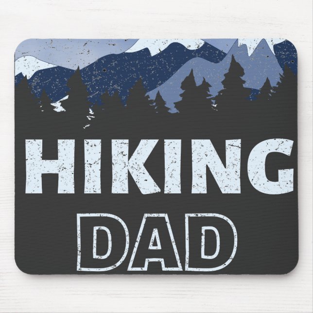 Father's Day Hiking Dad Mouse Mat (Front)