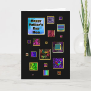 FATHER'S DAY - HON - HUSBAND - ABSTRACT CARD
