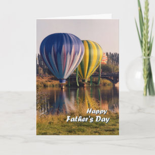 Father's Day, Hot Air Balloons Splash & Dash Card