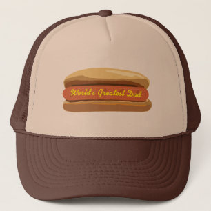 Father's Day Hot Dog World's Greatest Dad Trucker Hat