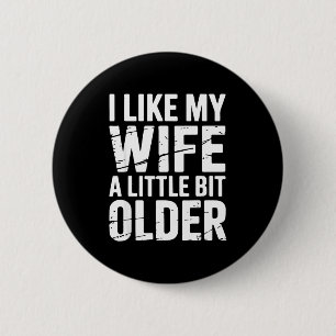 Father's Day Humor Joke I Like My Wife A Little Bi 6 Cm Round Badge