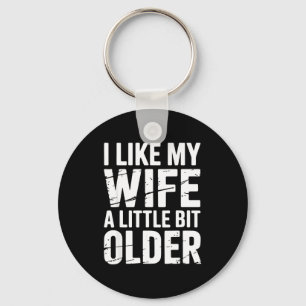 Father's Day Humor Joke I Like My Wife A Little Bi Key Ring
