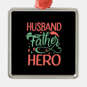 Father's Day Husband Father Hero Metal Tree Decoration