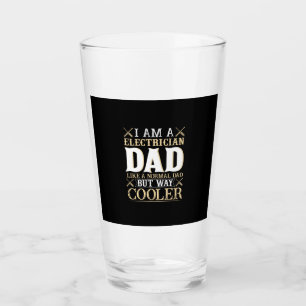 Father's Day I Am A Electrician Dad Glass