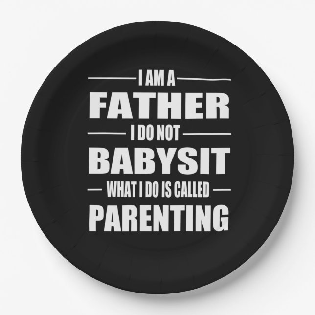 Father's Day | I Am A Father Paper Plate (Front)