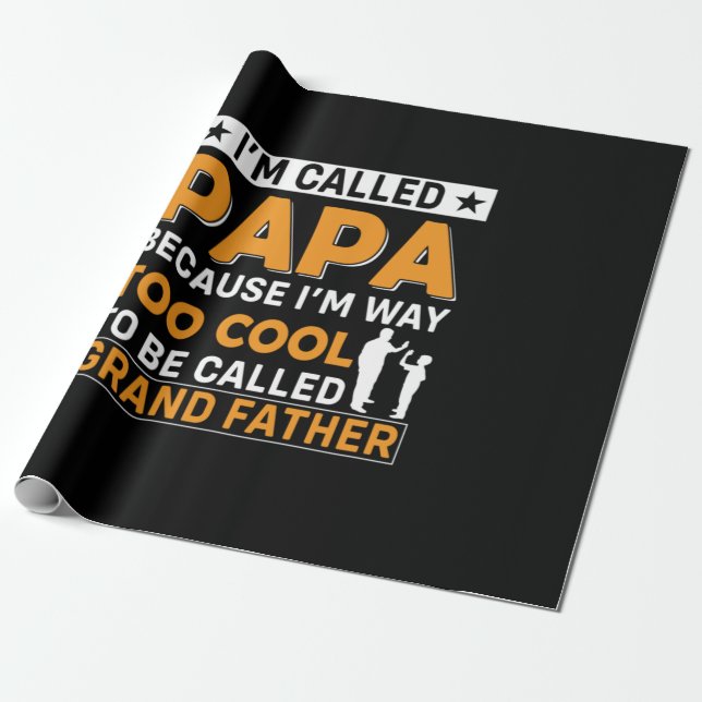 Father's Day I Am Called Papa Wrapping Paper (Unrolled)