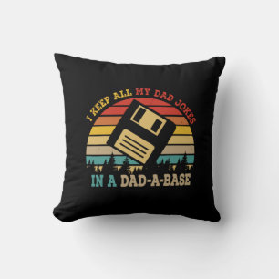 Father's Day I Keep All My Dad Jokes Cushion