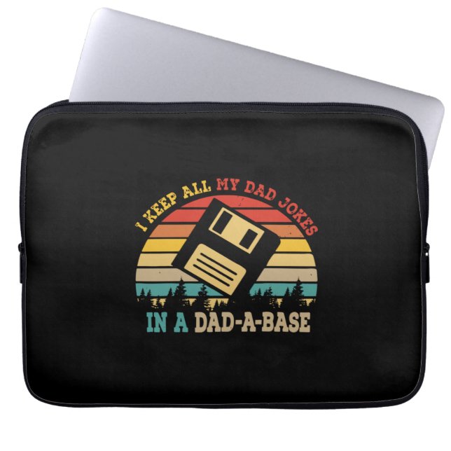 Father's Day I Keep All My Dad Jokes Laptop Sleeve (Front)