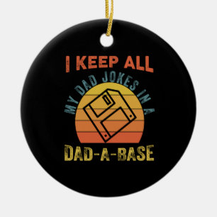 Father's Day I Keep All My Father Jokes Ceramic Tree Decoration