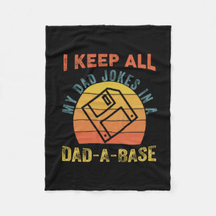 Father's Day I Keep All My Father Jokes Fleece Blanket