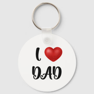 Father's Day I Love Dad Heart Explosion Gift  Key Ring