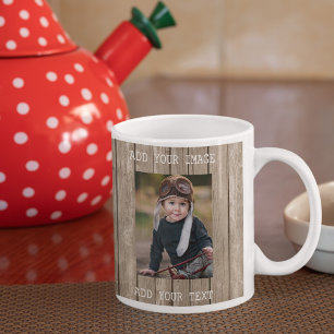 Father's Day I Love You Grandpa Rustic Wood Coffee Mug