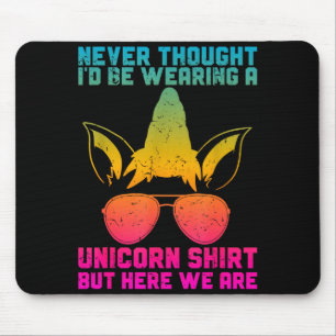 Fathers Day I Wear A Unicorn Shirt Dadacorn Funny Mouse Mat