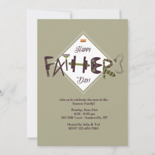 Father's Day Icons Invitation