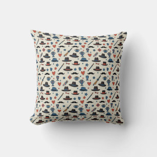 Father's Day Icons Pattern Cushion