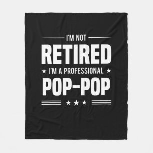 Father's Day Im A Professional Pop Pop Fleece Blanket