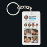 Father's Day Instagram Profile Photo Cool Dad Key Ring<br><div class="desc">Personalised Father's Day gift for your dad to celebrate Father's Day. Whether it's for a new dad, stepdad, old and classic dad, or dad-to-be, the custom text function will get you covered. You can change the text to your desired wording and upload your own custom photo. Get something memorable and...</div>
