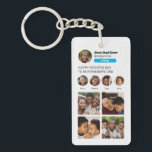 Father's Day Instagram Profile Photo Cool Dad Key Ring<br><div class="desc">Personalised Father's Day gift for your dad to celebrate Father's Day. Whether it's for a new dad, stepdad, old and classic dad, or dad-to-be, the custom text function will get you covered. You can change the text to your desired wording and upload your own custom photo. Get something memorable and...</div>
