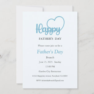 Father's Day Invitation, Father's Day Brunch Lunch Invitation