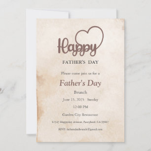 Father's Day Invitation, Father's Day Brunch Lunch Invitation