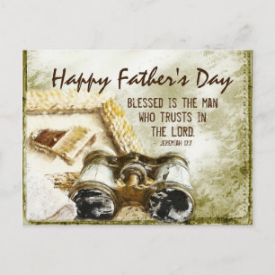 Fathers Day Jeremiah 17:7 Blessed is the Man Bible Postcard