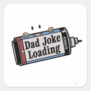 Father's day joke square sticker